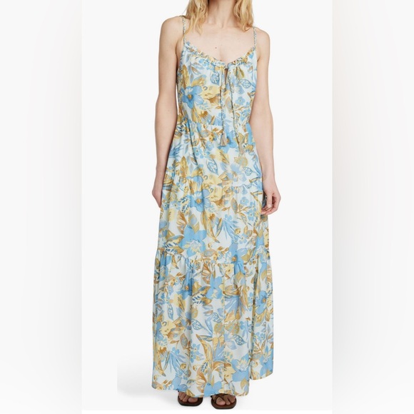 Faherty Sun Chaser Tiered Maxi Sundress - Size L - NWT - Picture 1 of 11